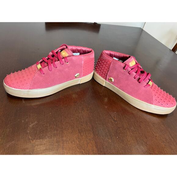 Nike Lebron XIII Lifestyle Team Red Gold Gum Spikes 806396-600 ~ Size 9 - Picture 1 of 12